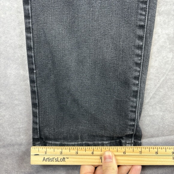 Lucky Brand 410 Athletic Straight Jeans Mens 38X32 BlackMedium Wash Denim Preppy - Picture 3 of 7